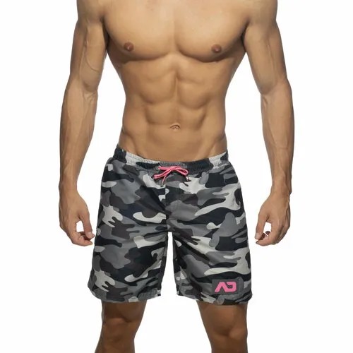 Шорты для плавания Addicted Camouflage Swim Long Shorts, размер 4XL, мультиколор, серый