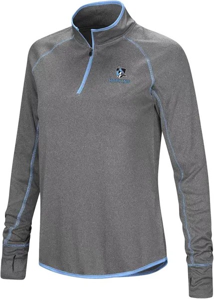 Colosseum Женский пуловер Johns Hopkins Blue Jays Grey Sting Ray с молнией