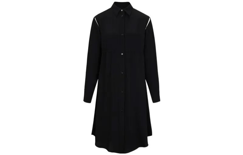 Платье с длинными рукавами женское черное Mm6 Maison Margiela