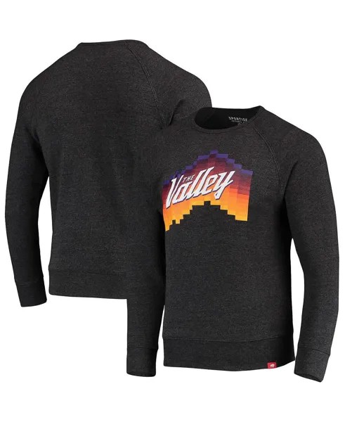 Мужская меланжевая черная толстовка phoenix suns harmon raglan tri-blend pullover sweatshirt Sportiqe, мульти