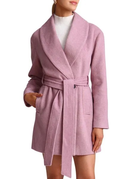 Пальто с запахом и поясом Avec Les Filles, цвет Light Purple