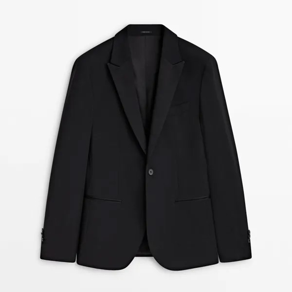 Пиджак Massimo Dutti Tuxedo Suit, черный