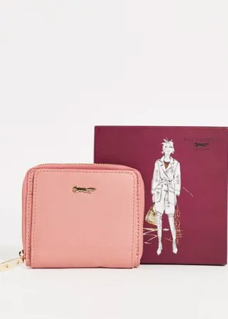 Розовый кожаный кошелек для мелочи Paul Costelloe-Розовый цвет