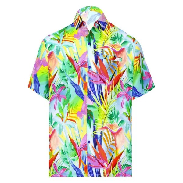Рубашка Happy Bay Over the rainbow hawaiian, разноцветный