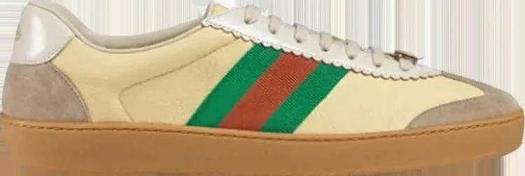 Кроссовки Gucci G74 Web Low Oatmeal, кремовый