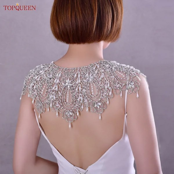 TOPQUEEN SG03 TOPQUEEN SG03 Свадебные аксессуары Свадебный пиджак для невесты с Болеро Топ для вечерние Женское дизайнерское платье