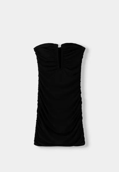 Платье из джерси Bershka, черное