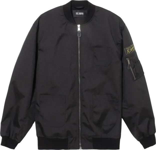Куртка Raf Simons Echodomer School Uniform Bomber Jacket 'Black', черный