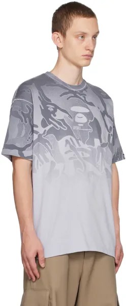 Фиолетовая футболка с принтом AAPE by A Bathing Ape