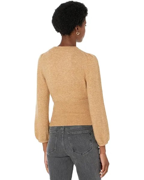 Свитер Madewell Wrap V-Neck Sweater in Coziest Yarn, цвет Heather Toffee