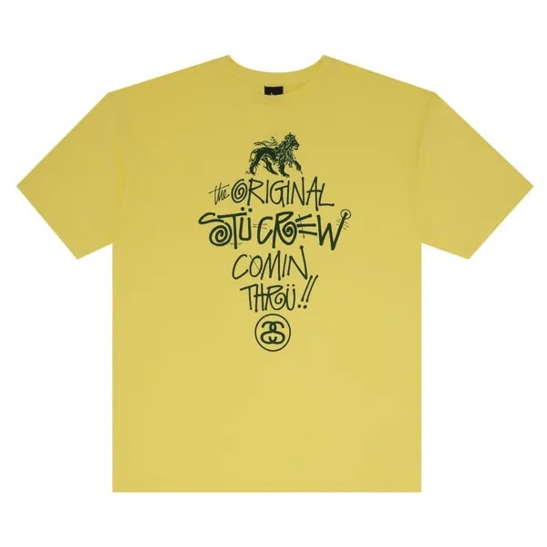 Футболка Stussy Comin Thru 'Yellow', желтый