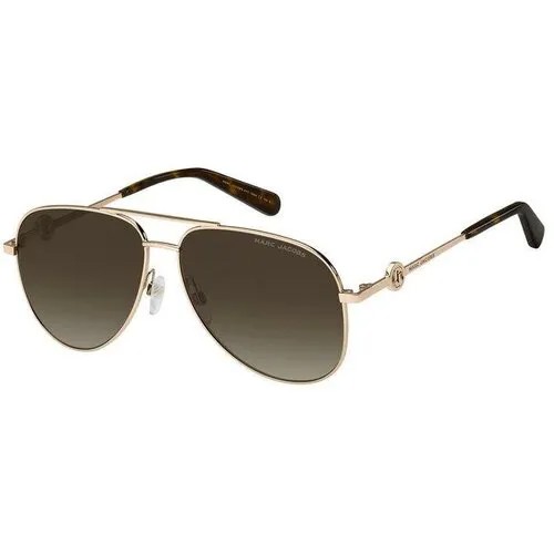 Солнцезащитные очки MARC JACOBS, авиаторы, оправа: металл, для женщин, коричневый