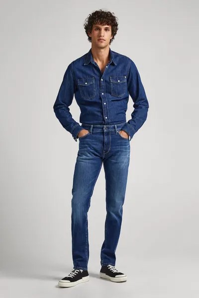 Джинсы с высокой талией Pepe Jeans London, синий