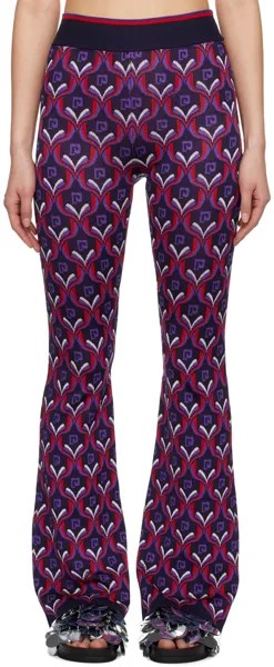 Пурпурные жаккардовые брюки Paco Rabanne