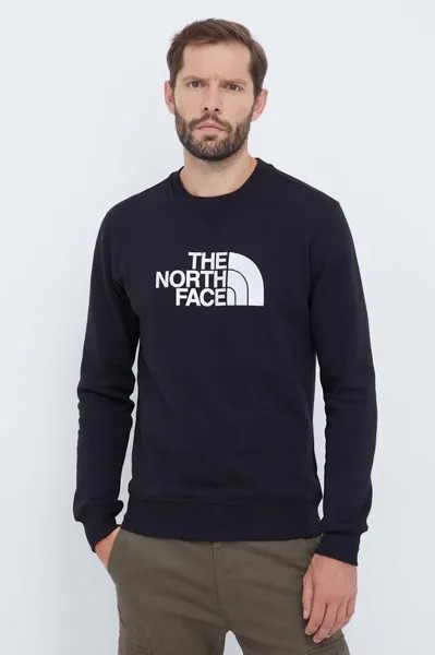 Хлопковая толстовка The North Face, черный