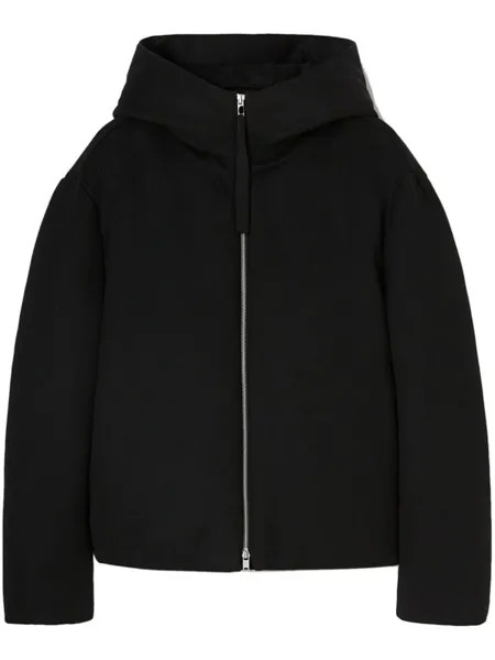 Jil Sander кашемировая куртка оверсайз с капюшоном, черный