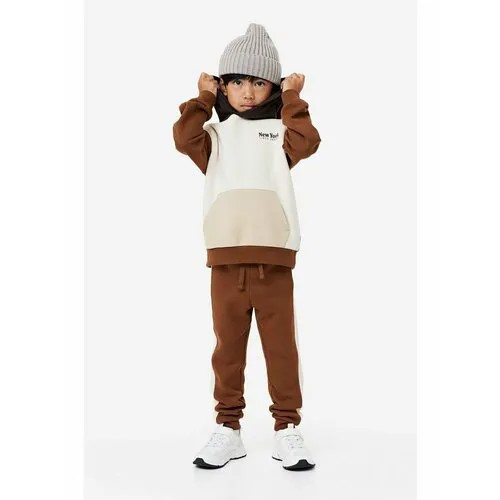 Брюки спортивные H&M, комплект из 2 шт., размер 128, коричневый