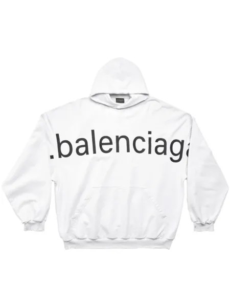 Balenciaga худи с логотипом, белый