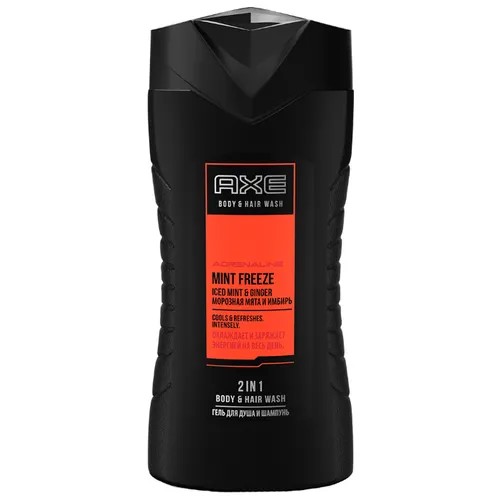 Гель для душа и шампунь Axe Adrenaline, 250 мл