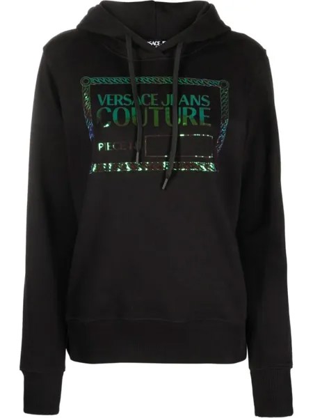 Versace Jeans Couture худи с логотипом, черный