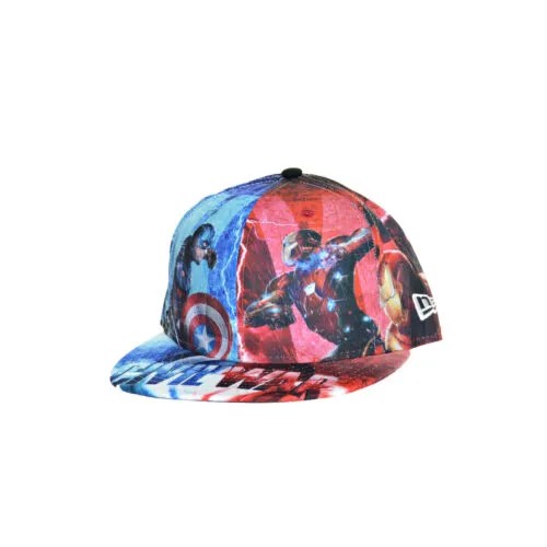 Кепка New Era 59Fifty All Over Captain America Civil War, мульти 80750563