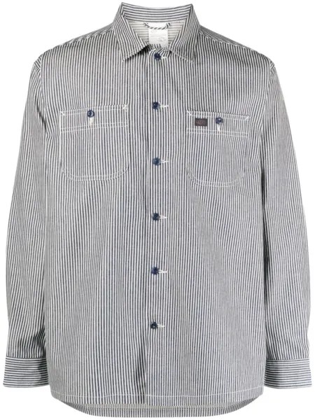 Nudie Jeans рубашка Vicent в полоску, синий