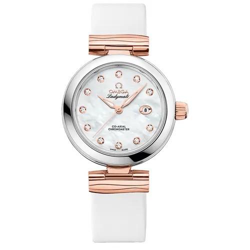 Наручные часы OMEGA Omega De Ville LadyMatic 42522342055004, белый, серебряный