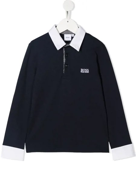 BOSS Kidswear рубашка поло с длинными рукавами