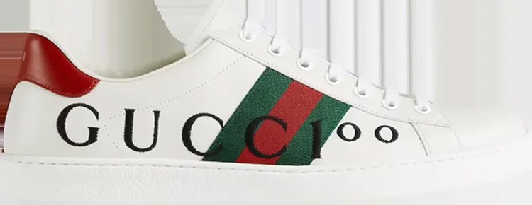 Кроссовки Gucci Ace Gucci 100 Print, белый