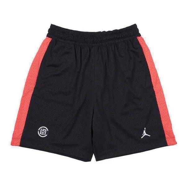 Шорты x Clot crossover сетчатые шорты спортивные американские версии красные Air Jordan, черный