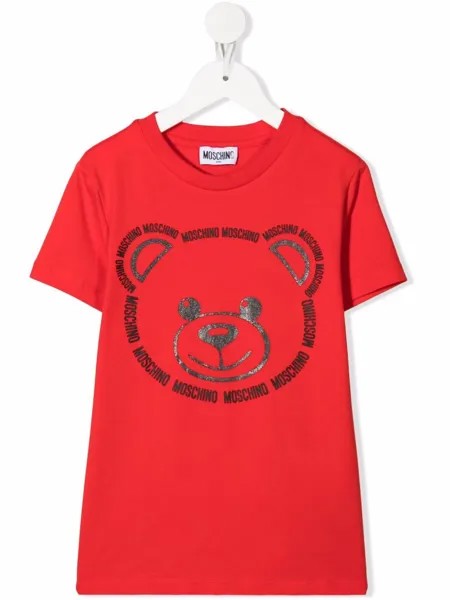 Moschino Kids футболка с принтом