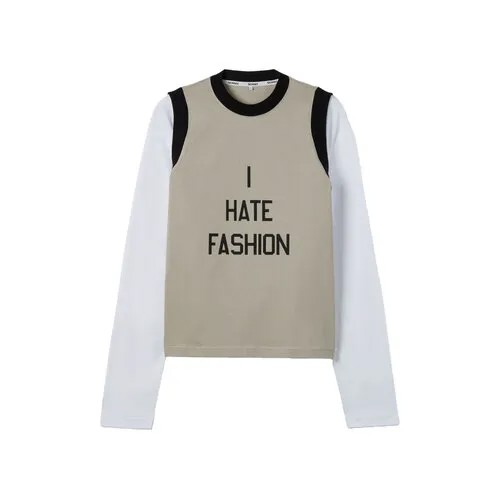 Лонгслив SUNNEI I Hate Fashion Ri-Edition, размер XXL, , beige