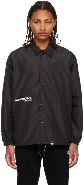 Черная куртка с заостренным воротником AAPE by A Bathing Ape