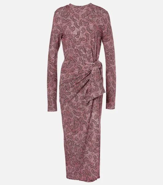 Платье-халат Lisy из джерси Marant Etoile, цвет antik pink/black
