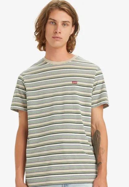 Футболка с принтом Original Tee Levi's, цвет rings stripe feather grey