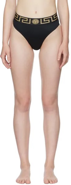 Черные плавки бикини Greca Versace Underwear
