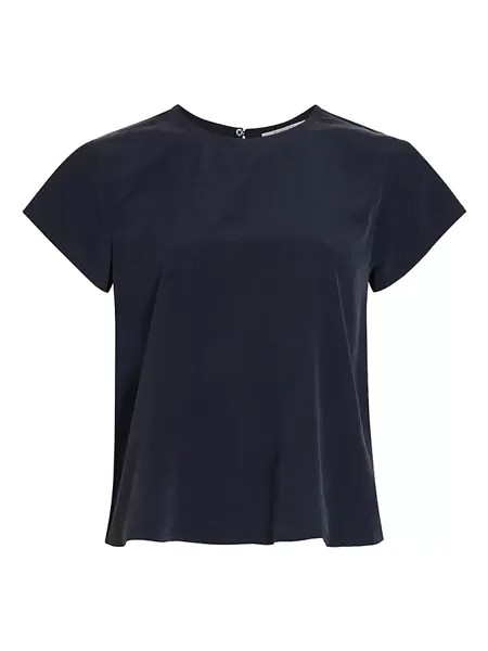 Алессандра Шелковая футболка Splendid, темно-синий