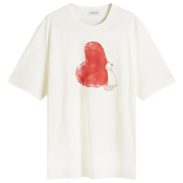 Футболка Lanvin Qixi Heart T-Shirt, цвет Optic White