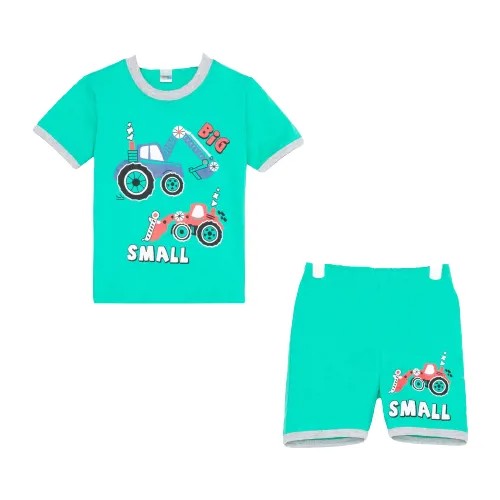 Комплект для мальчика (футболка/шорты), цвет ментоловый, рост 104