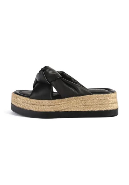 Мюли на плоской подошве OCEAN L37, цвет black