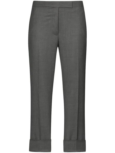 Thom Browne укороченные брюки кроя слим, серый