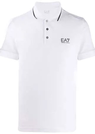 Ea7 Emporio Armani рубашка-поло с логотипом
