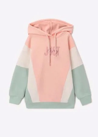 Худи oversize колор-блок для девочки Gloria Jeans