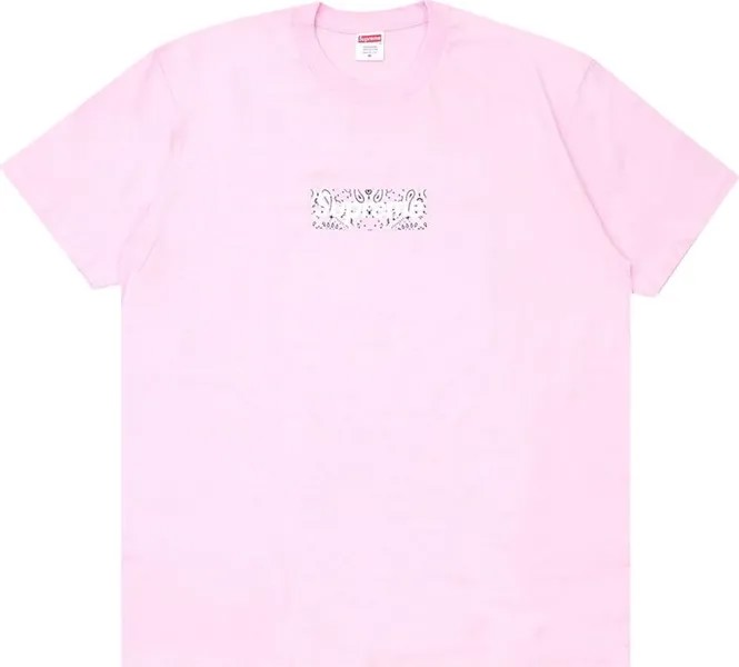 Футболка Supreme Bandana Box Logo Tee 'Light Pink', розовый