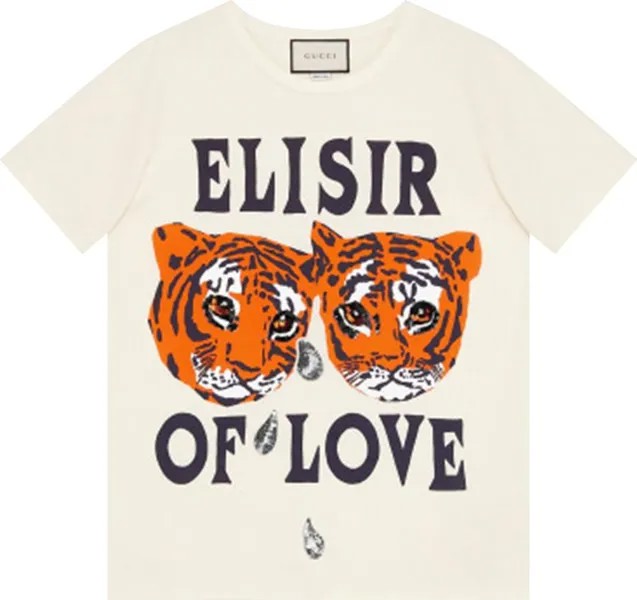 Футболка Gucci Oversized Tiger T-Shirt Multicolor, разноцветный