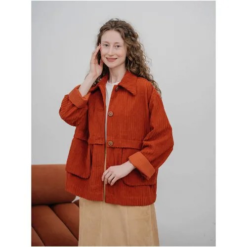 Куртка Модный Дом Виктории Тишиной, размер M (46-48), красный, коричневый