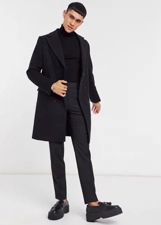 Шерстяное пальто Bolongaro Trevor Mikey-Черный цвет
