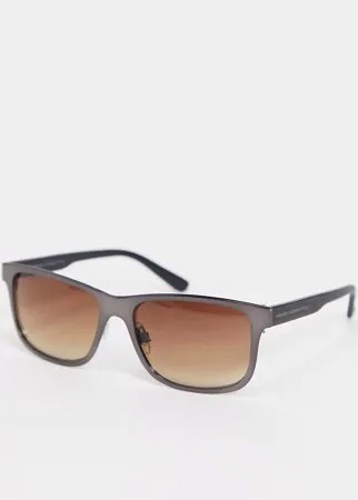 Солнцезащитные очки с квадратными линзами в стиле ретро French Connection-Серый