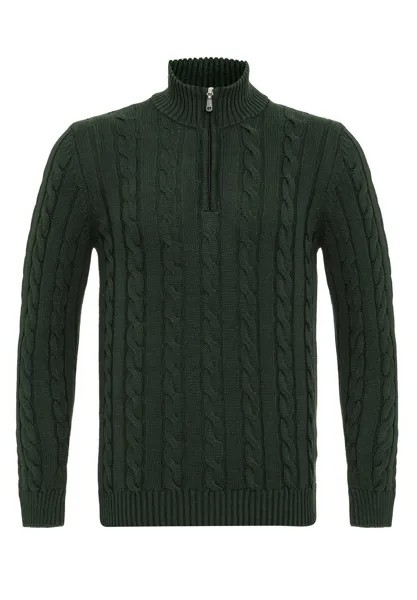 Джемпер Cable Half Zipper Felix Hardy, зеленый