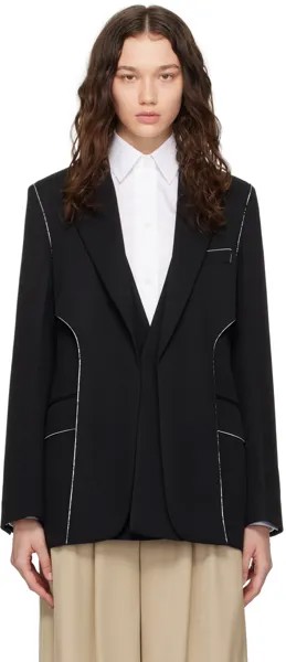Черный пиджак со вставками Victoria Beckham
